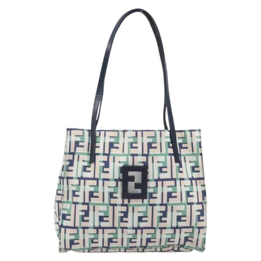 Fendi Logo Zucca Nylon Green Nylon Tote Bag Bag